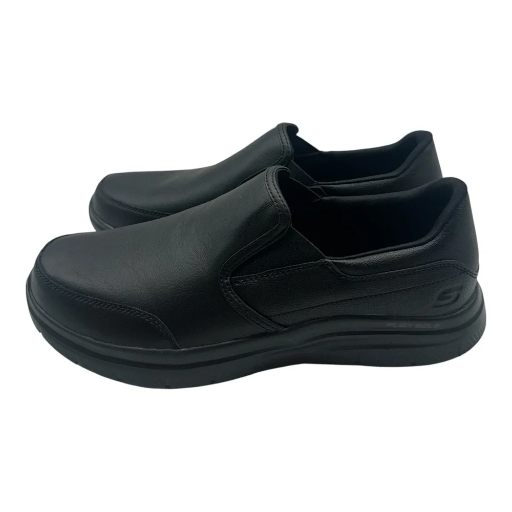 Skechers Work Advantage SR Bronwood Shoes Mens Sz 10 Back‎ Leather Slip On 77071